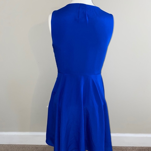 Express mid length peplum dress, blue, size 2 - Picture 4 of 7
